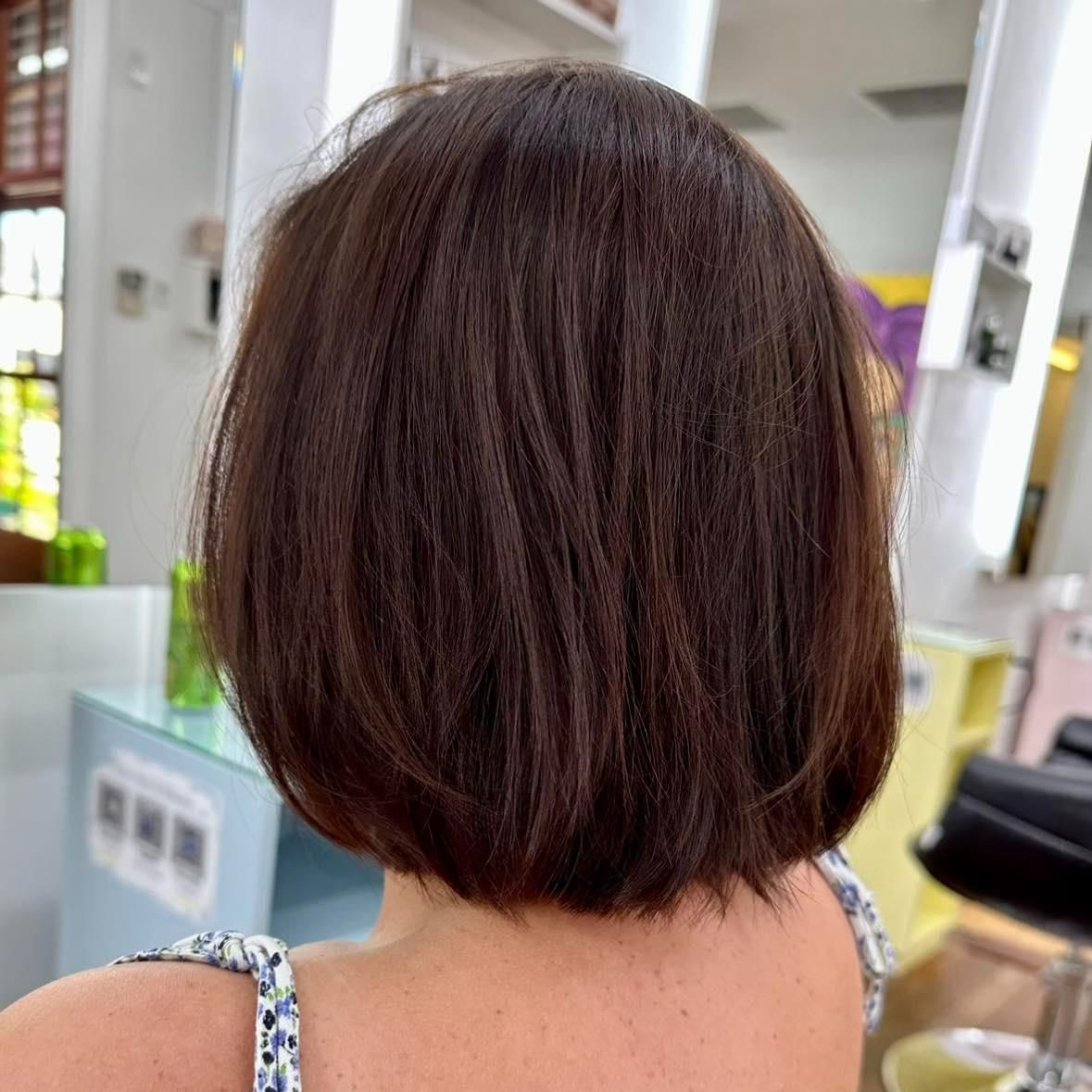 The Back of a Woman 's Head With Short Brown Hair — Strut Hair & Beauty In Maroochydore, QLD