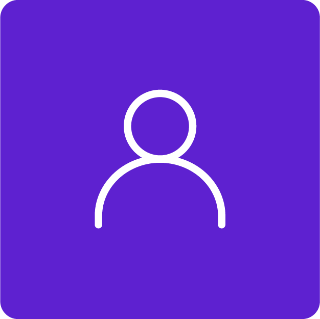 A checklist icon on a purple background.