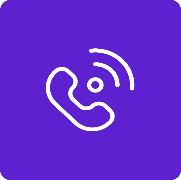 A checklist icon on a purple background.