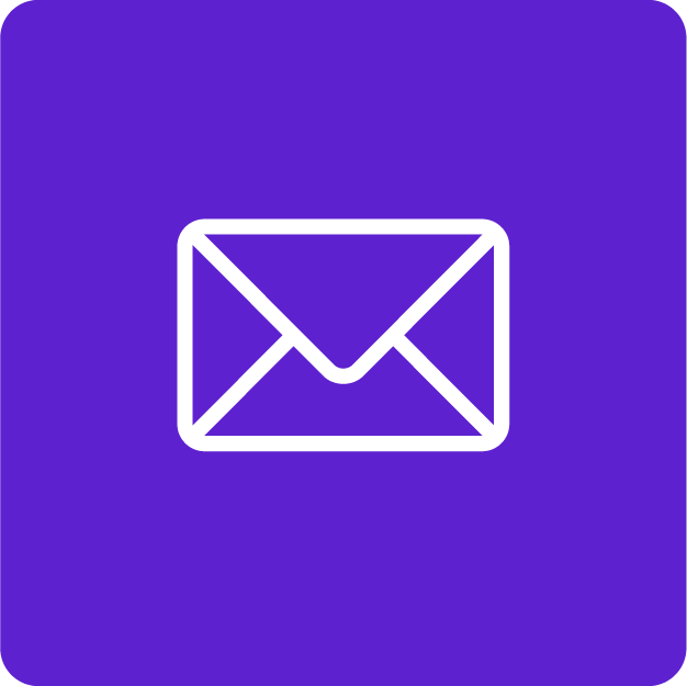 A checklist icon on a purple background.