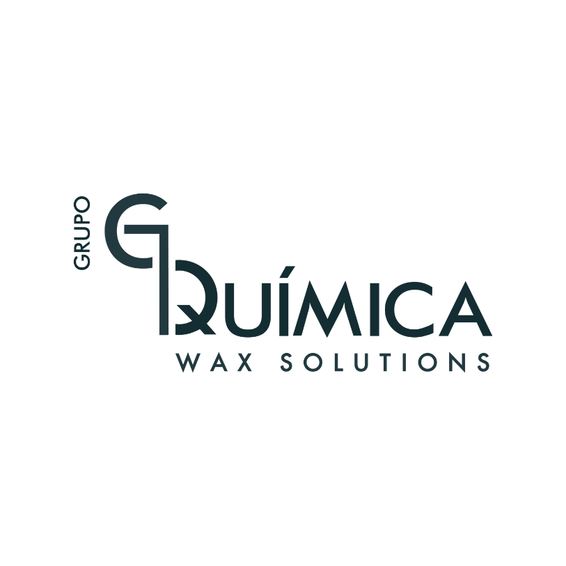 O logotipo do grupo quimica wax solutions é preto e branco.