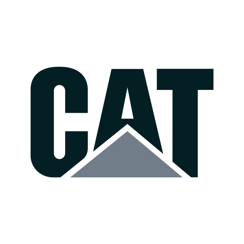 Um logotipo de gato com um triângulo em um fundo branco.