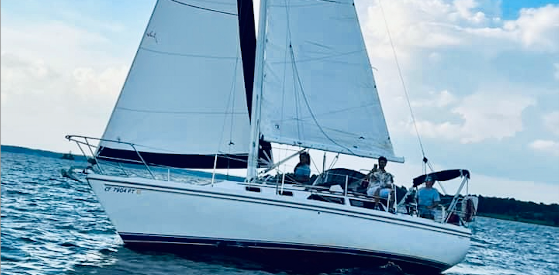 Photo of Pilot Cove Ventures Catalina 30 sailboat on a Lake Murray boat tour and sailing charter. 