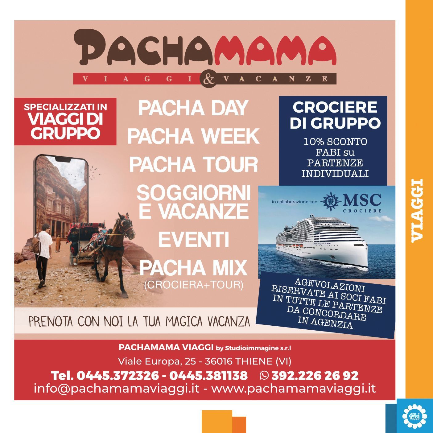 Una pubblicità di pachamama mostra una carrozza trainata da cavalli
