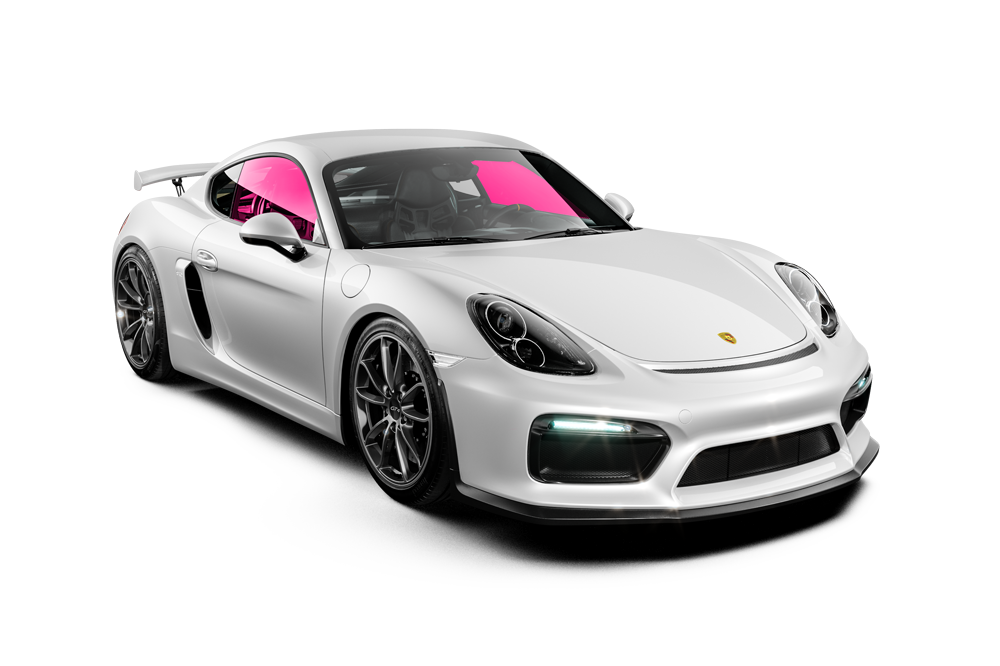 A white porsche 911 gt4 rs is shown on a white background.