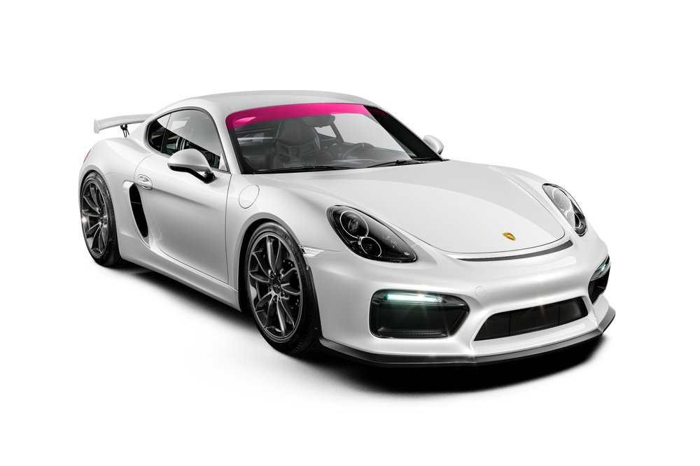 A white porsche 911 gt4 rs is shown on a white background.