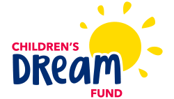 A children 's dream fund logo with a yellow sun