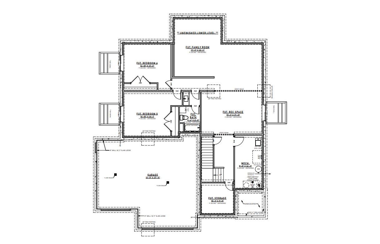 Floor plan of a building with several rooms, including bedrooms, a bathroom, and a kitchen.
