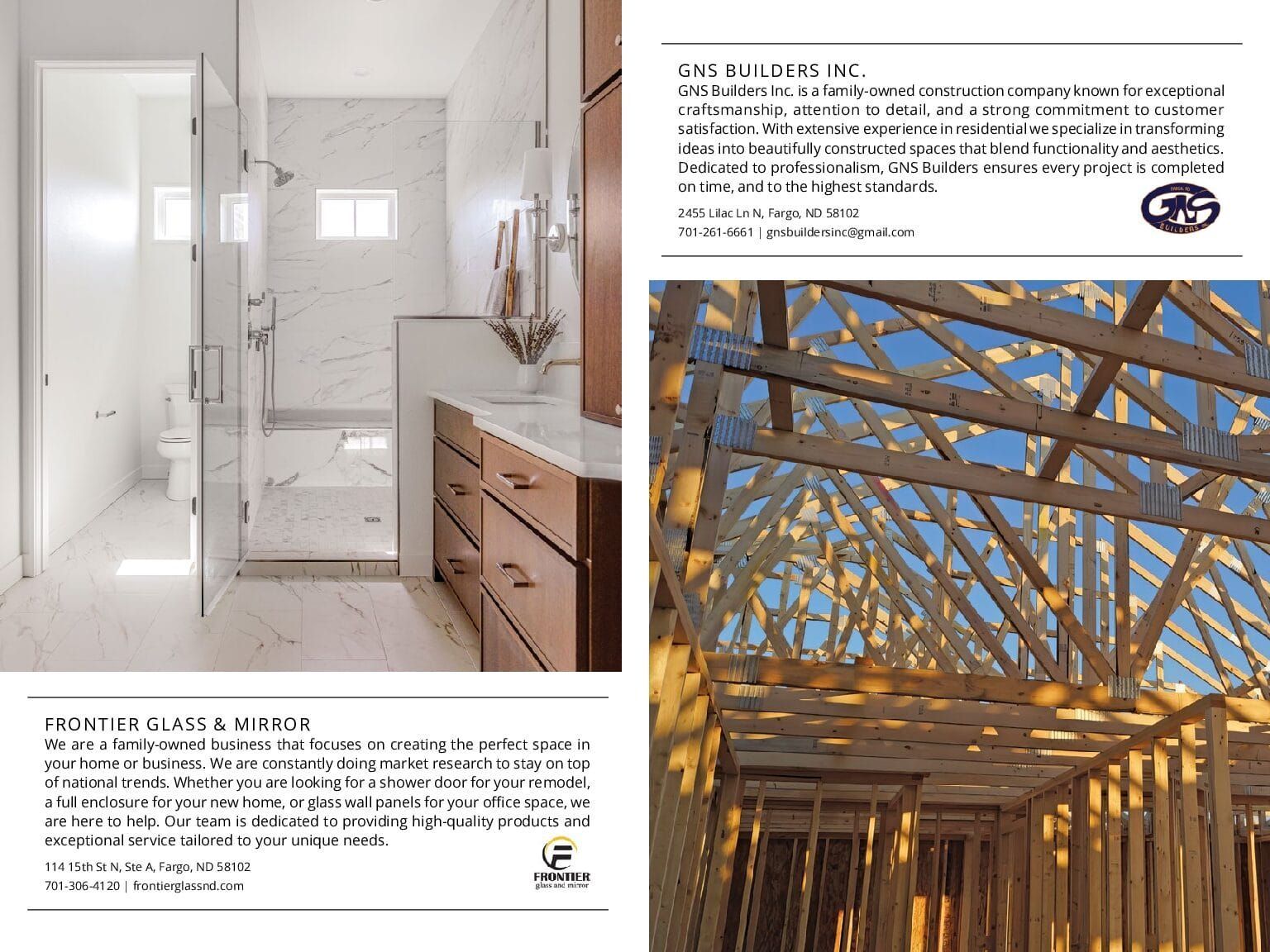 Bathroom renovation with marble shower, wooden vanity and a wooden roof under construction.