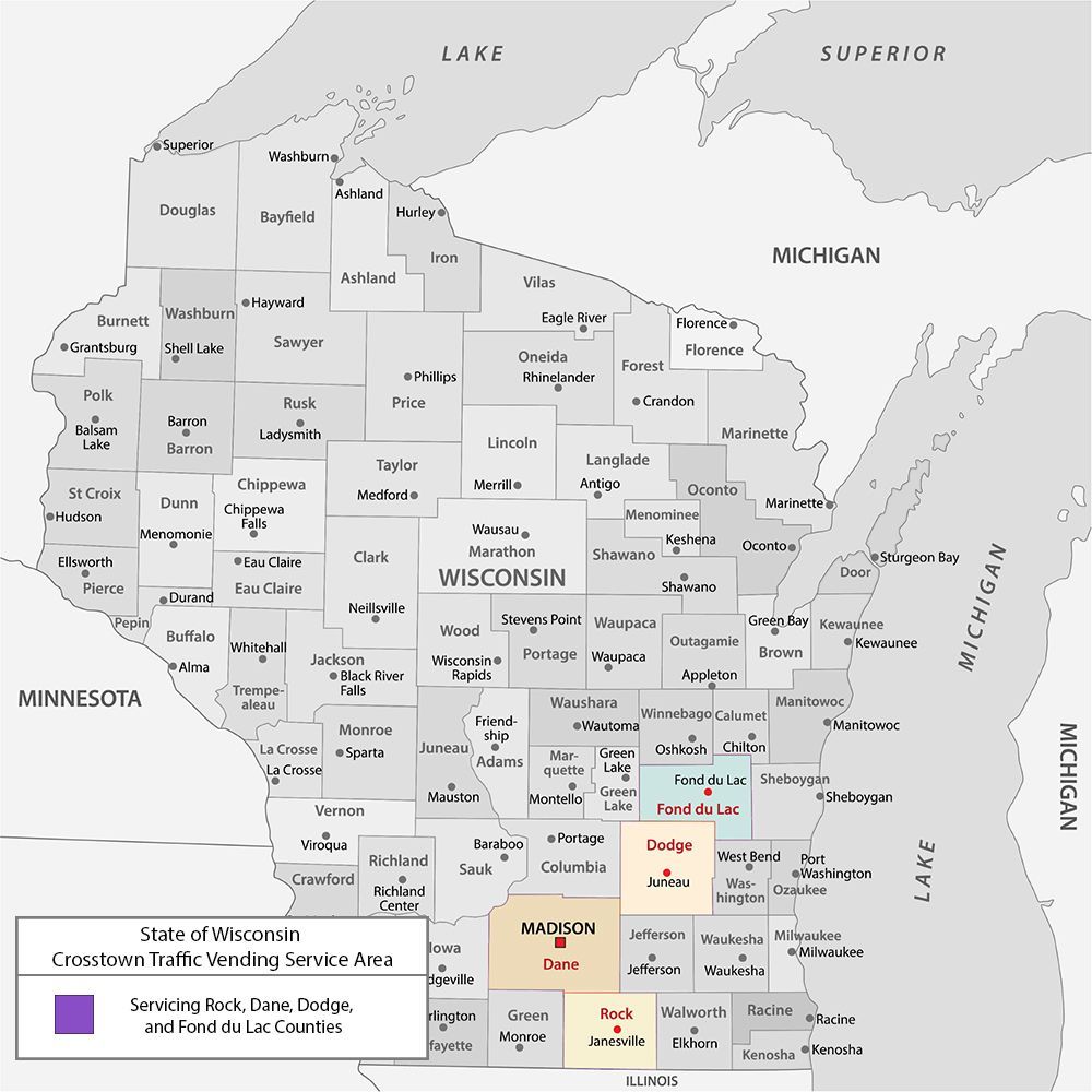 Map of Wisconsin counties with a legend highlighting outbreak risk levels in colored counties.
