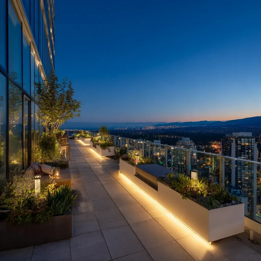 Trusted Christmas and Holiday Lighting Vancouver BC specialists providing residential roofline holiday lights, backyard patio LEDs, driveway festive illumination, garden decorations, commercial building seasonal lighting, and professional outdoor holiday setups.