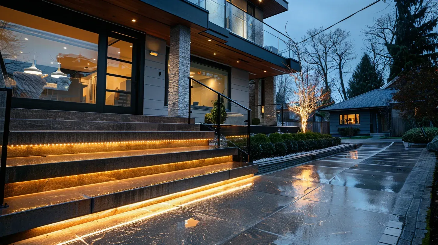 Trusted Landscape Lighting Vancouver Moonlit backyard contractors providing residential patio LED lighting, garden illumination fixtures, driveway security floodlights, architectural facade uplighting, decorative bistro string lights, and commercial outdoor LED upgrades across Vancouver BC.