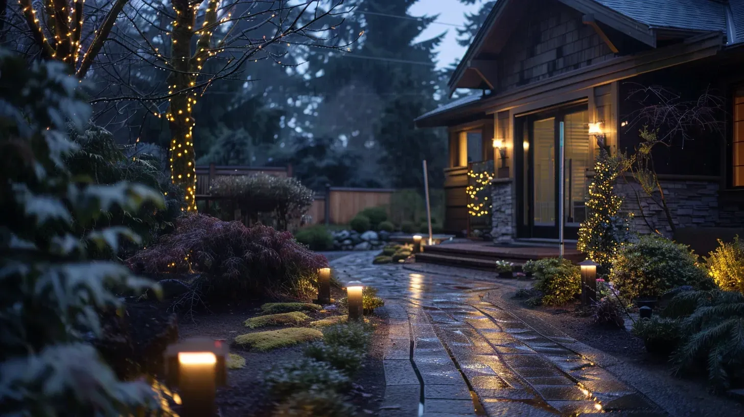 Premium Landscape Lighting Services Vancouver BC outdoor lighting experts offering backyard patio LED systems, residential garden path illumination, driveway security spotlights, architectural facade uplights, decorative bistro string lighting, and complete commercial LED exterior installations.