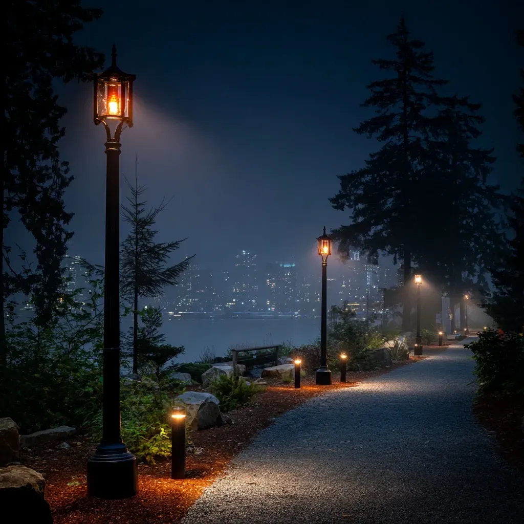 Trusted Pathway Lighting Vancouver BC company delivering backyard LED walkway designs, residential garden illumination, patio step fixtures, driveway path lights, architectural pathway uplighting, decorative outdoor pathway spotlights, and advanced commercial exterior pathway solutions.