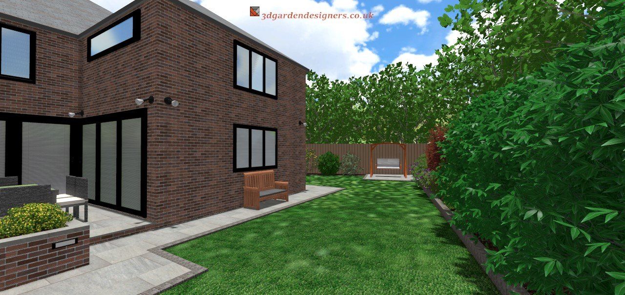 A brick house with a large lawn in front of it.