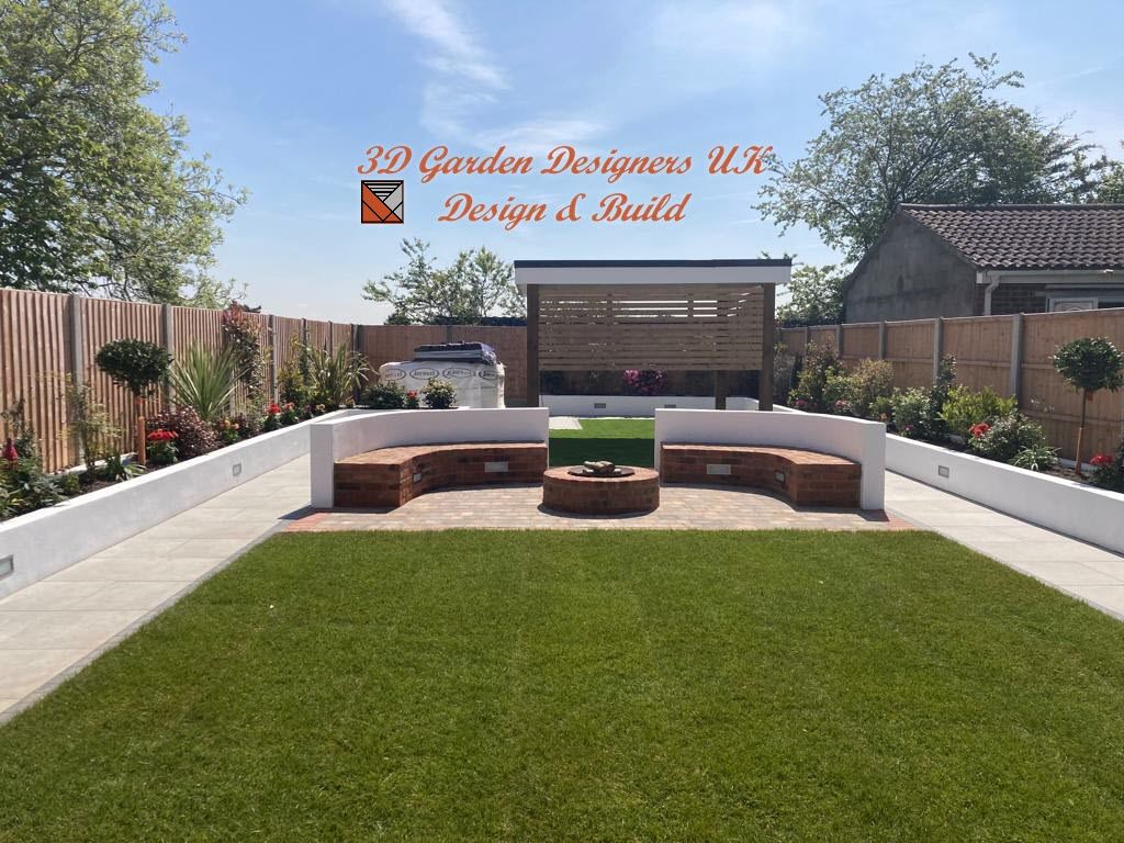 A picture of a garden designed by 3d garden designers uk