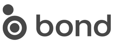 The word bond is written in black on a white background.