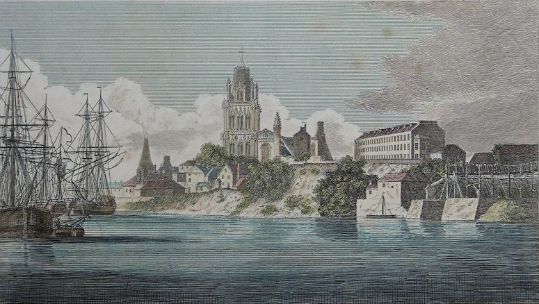 A C18th image of St Mary Redcliffe Church from The Gentleman's Magazine