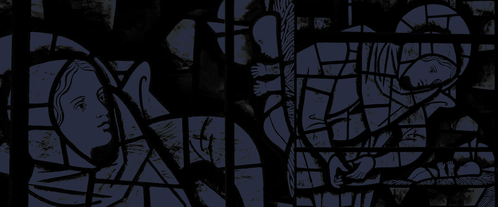 A detail showing stained glass from The Handel  Window at St Mary Redcliffe Church, Bristol