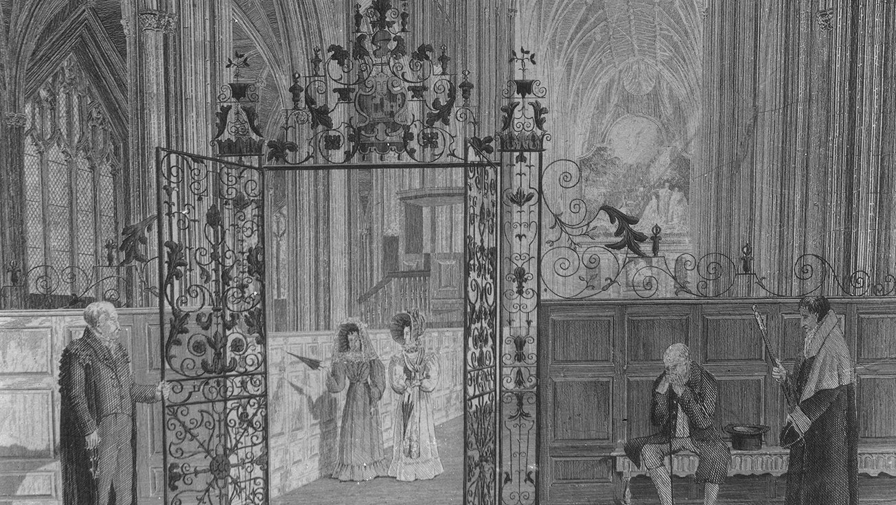Historic image of the interior of St Mary Redcliffe Church