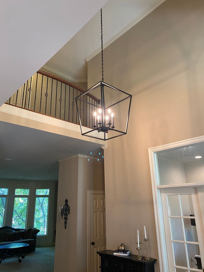 Chandelier in Living Room — Leavenworth, KS — Ready Set Hang