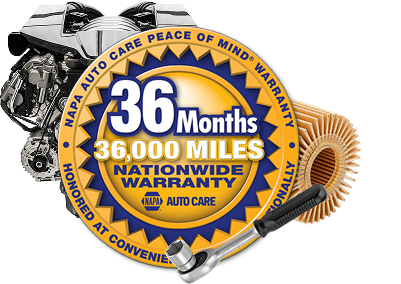 36 Months 36,000 Miles Nationwide Warranty NAPA Auto Care | RCS Automotive