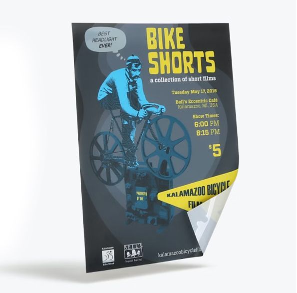 a poster that says bike shorts on it