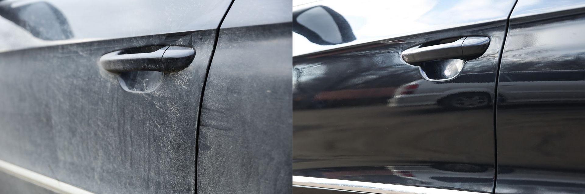 Ocala Car Detailing Before and After Picture of a dirty car.