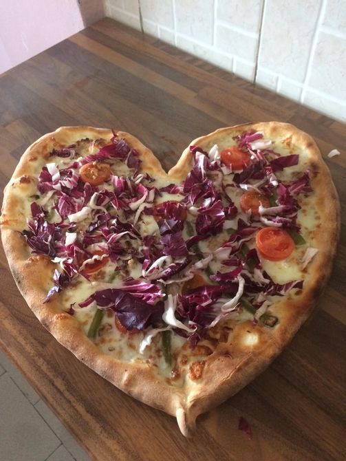 pizza a forma di cuore