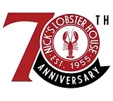 70th Anniversary logo for Nick's Lobster House, with a red 