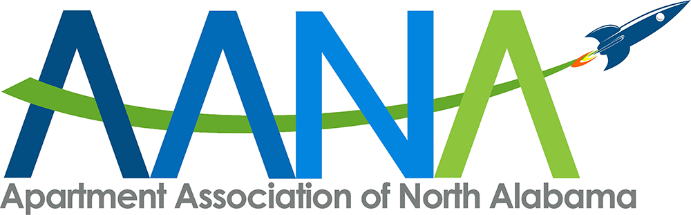 Logo for the Apartment Association of North Alabama featuring