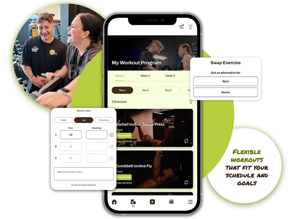 A cell phone with a meal prep app on it.