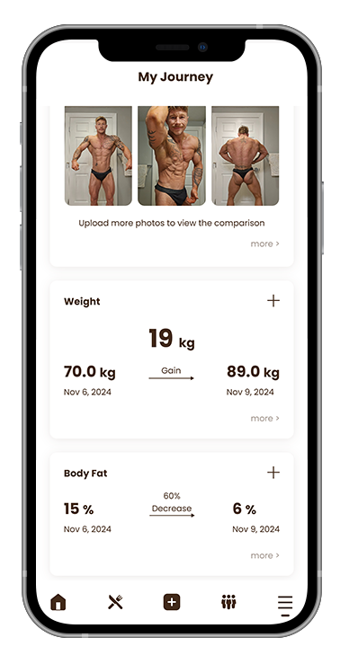 A cell phone with a app on it that shows a man 's journey.