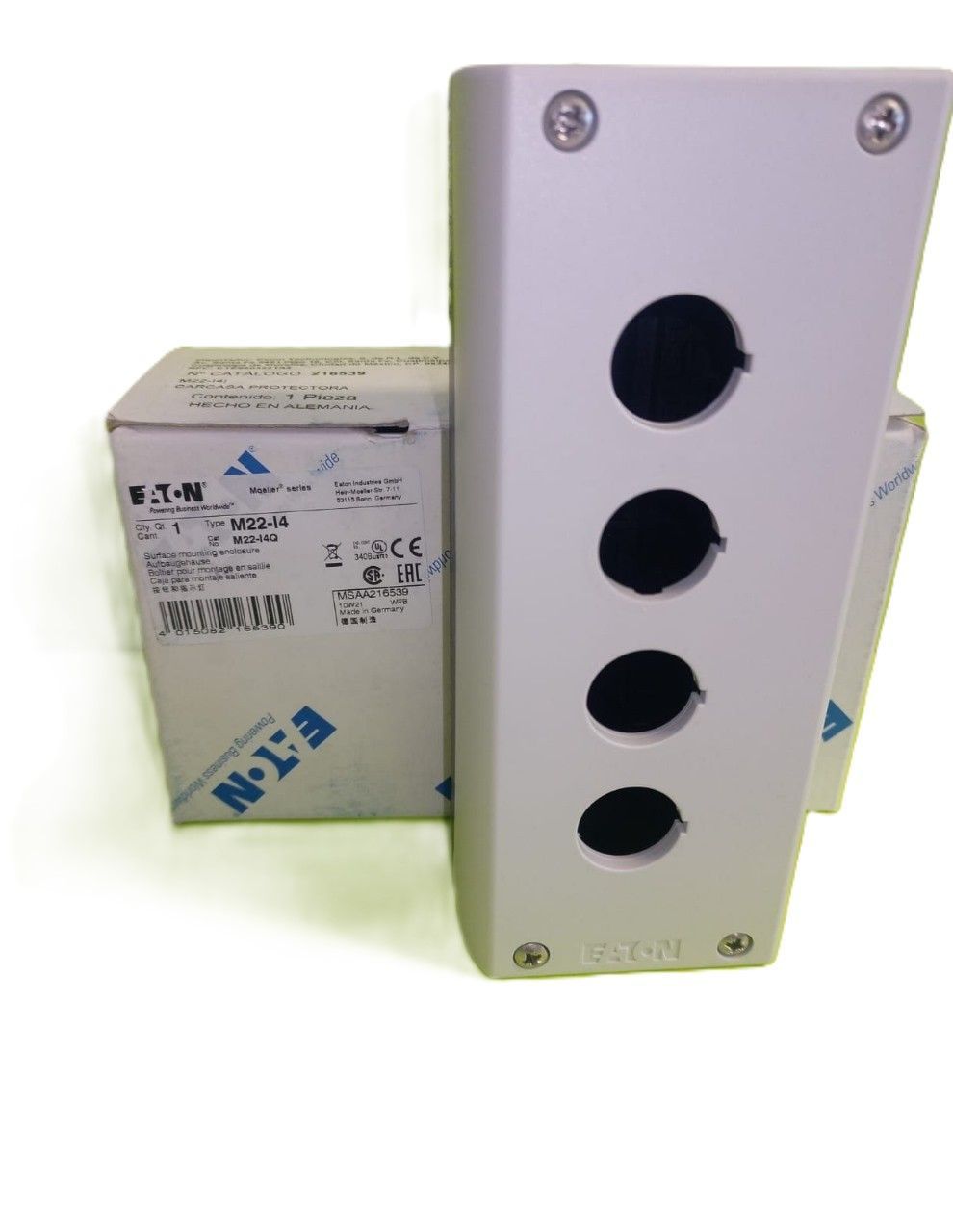 Caja botonera 4 orificios