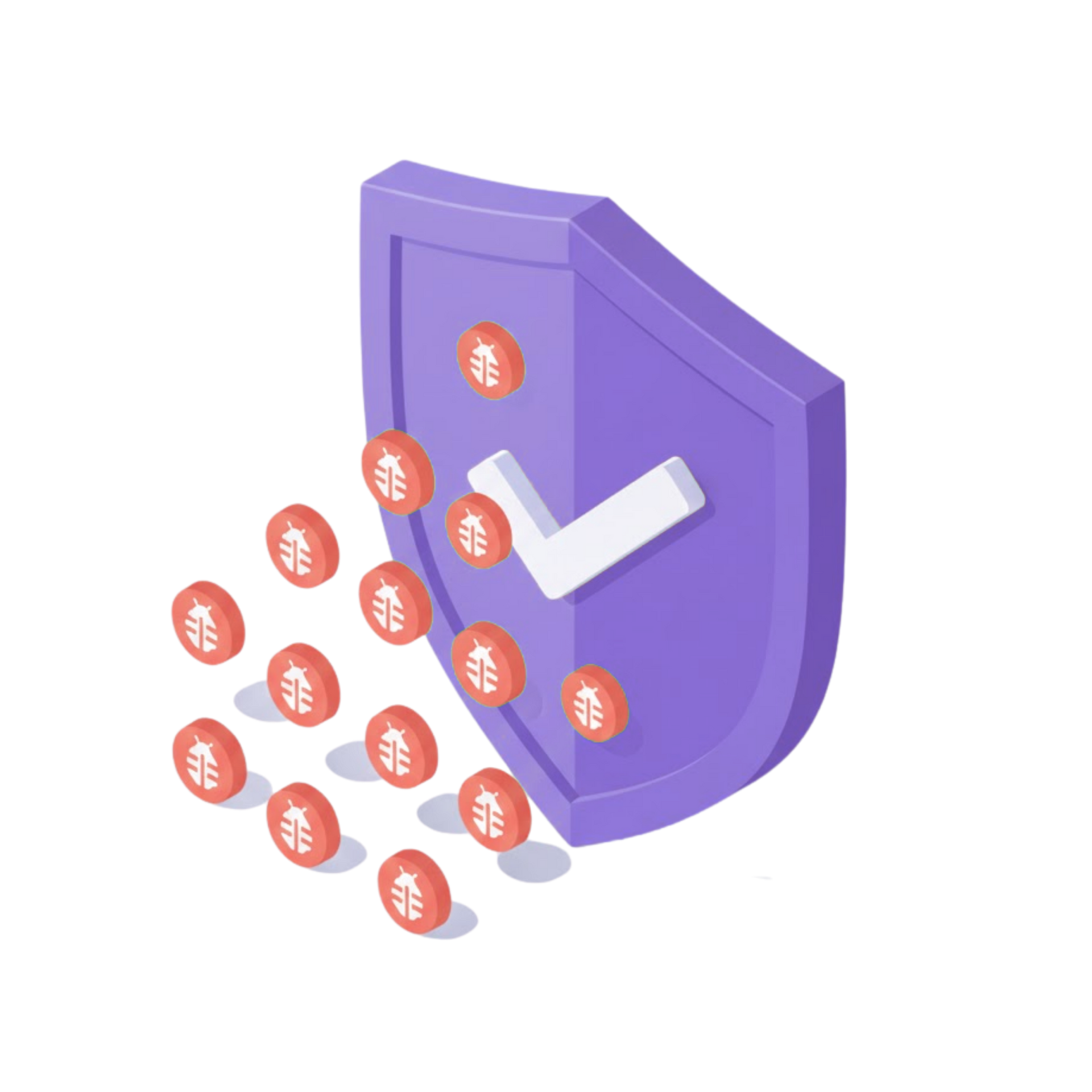 Isometric depiction of a database, API symbol, and a data center in a translucent purple and green box.