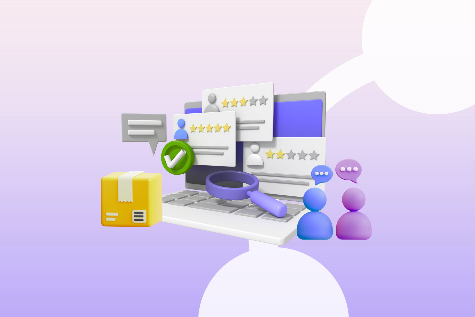 Purple graphic: Title 