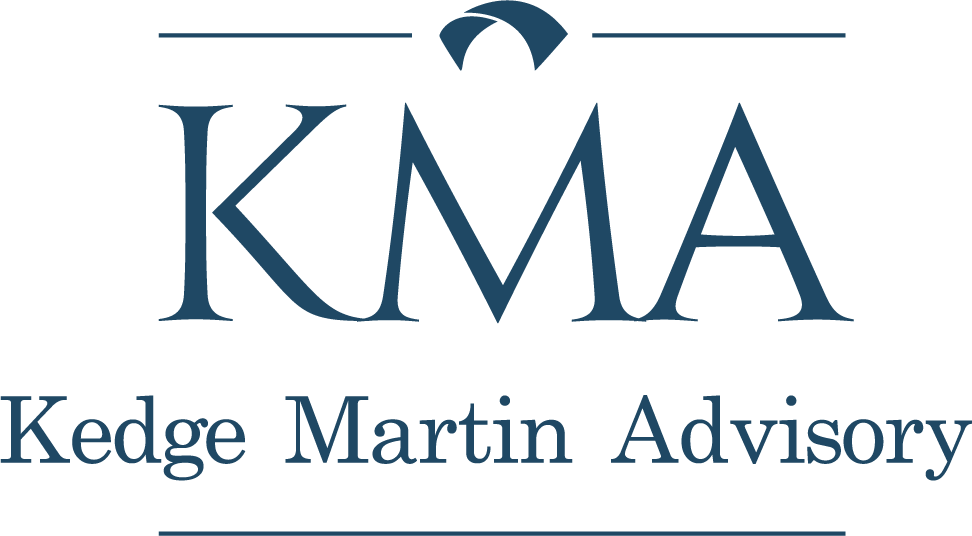 Kma kedge martin advisory logo on a white background