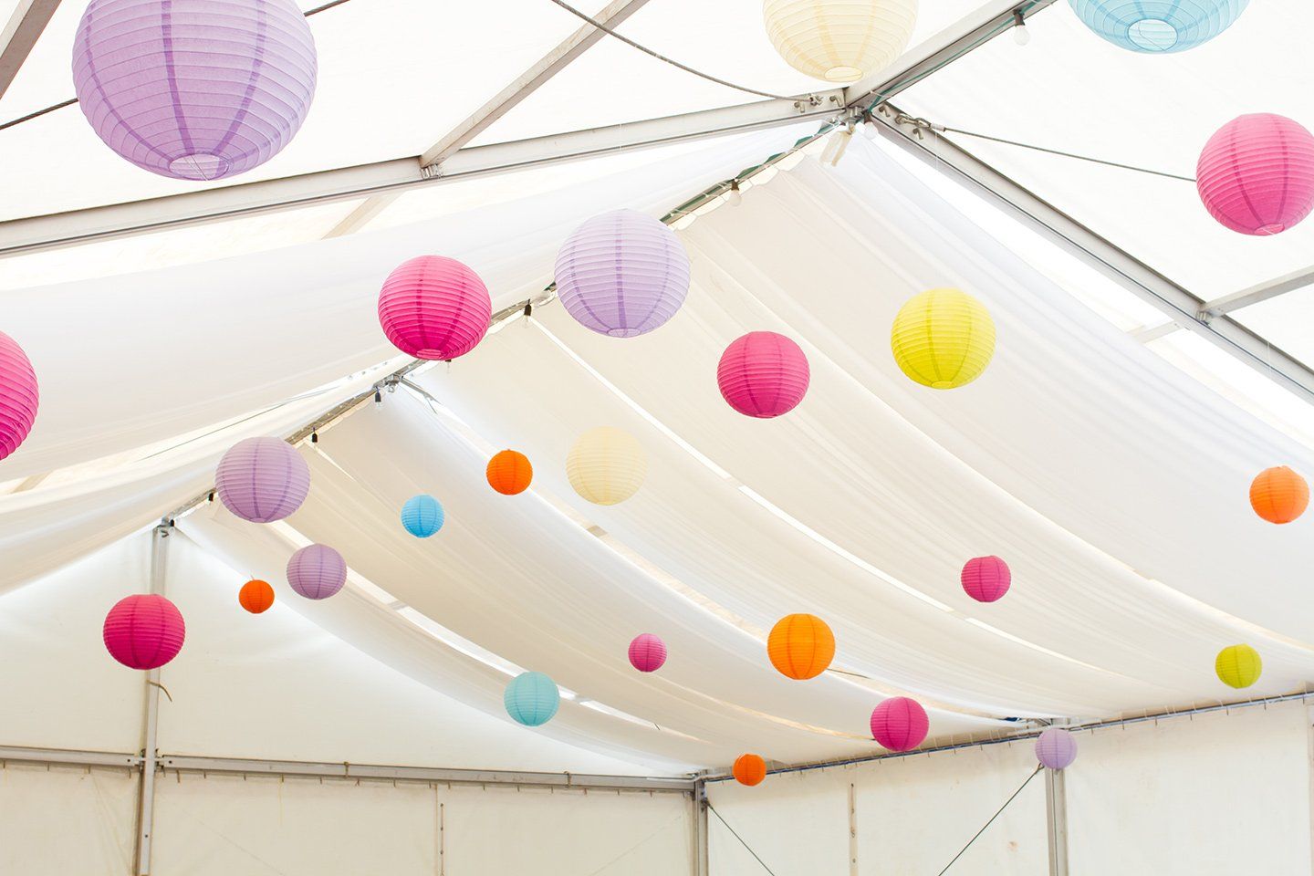 tent with balloons