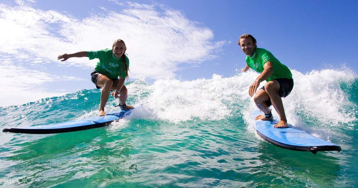 Surfing in Byron Bay