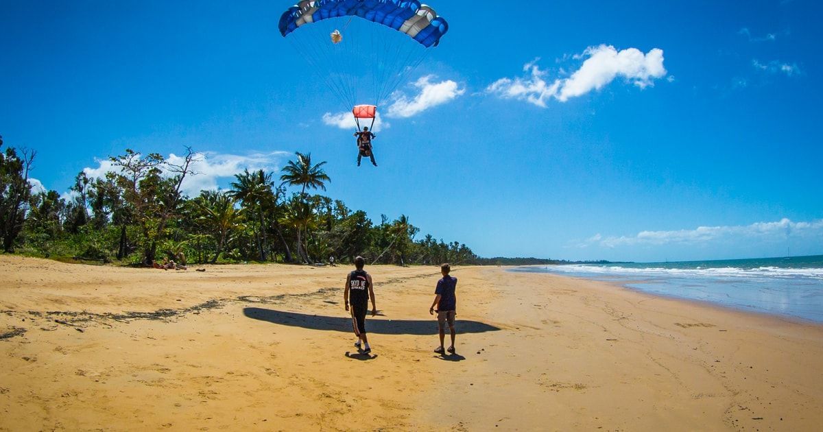 Skydiving over Mission Beach