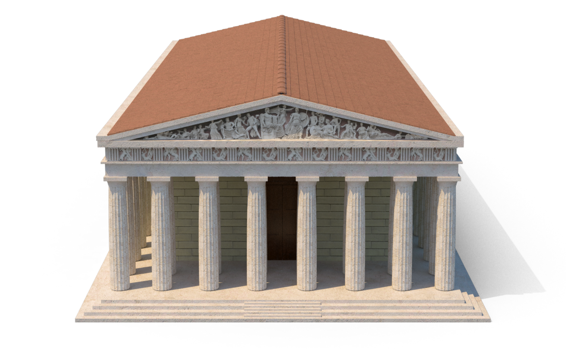 Image of a 3D model of a Greek agora