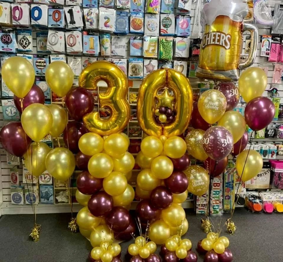 Balloons and Decor for a 30th Birthday Celebration — Creative Events Innisfail in Innisfail, QLD