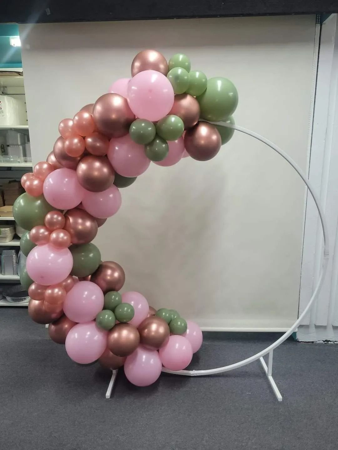Balloon Arch in Pink, Green, and Copper Colors — Creative Events Innisfail in Tully, QLD