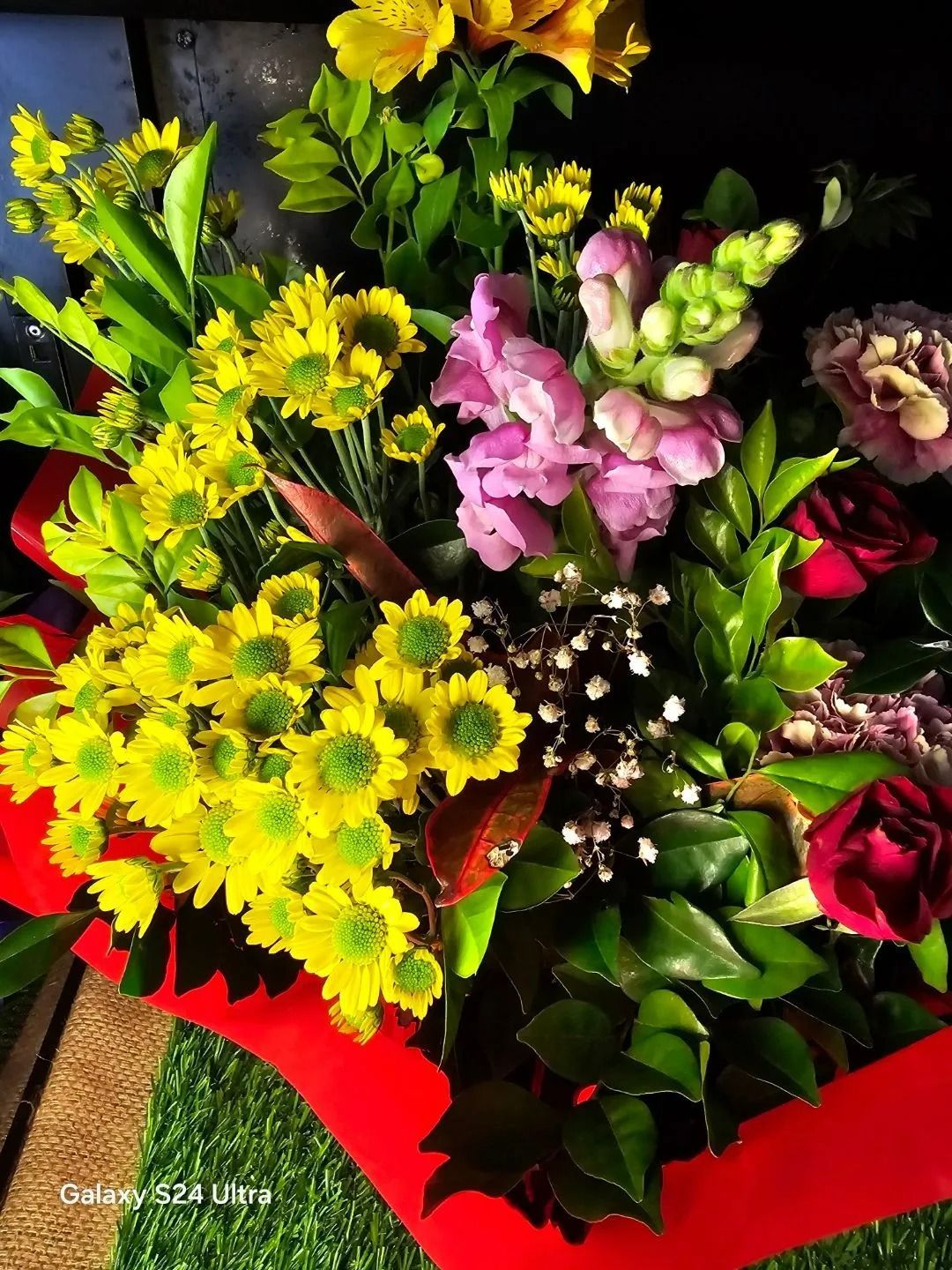Bouquet of Yellow, Pink, and Red Flowers With Green Foliage — Creative Events Innisfail in Innisfail, QLD