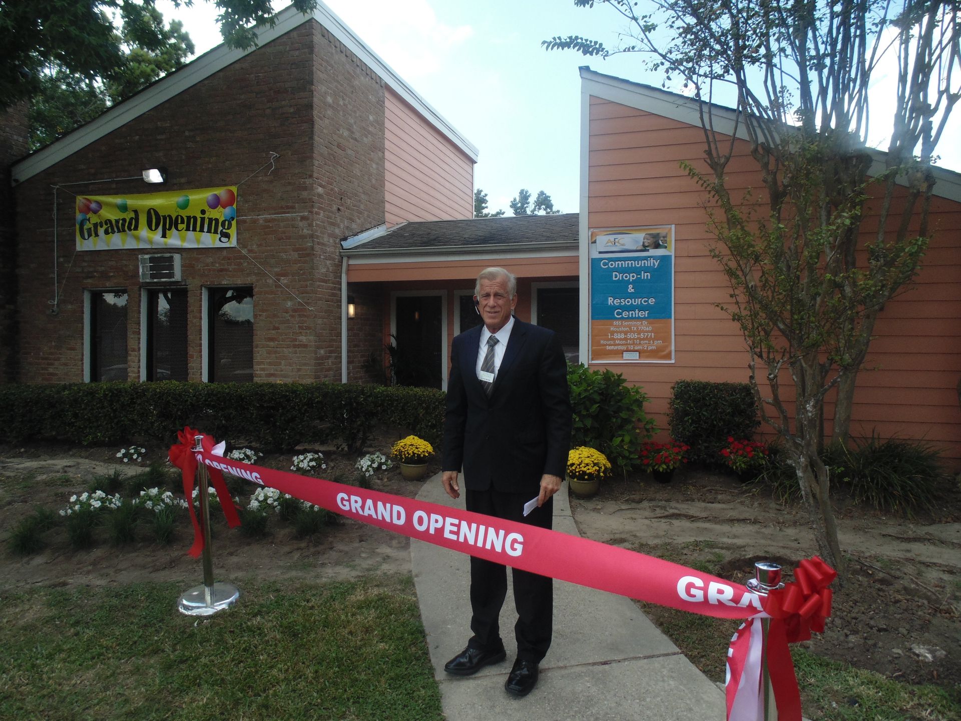 Steve Moore at Grand Opening of New Villa Serena Community Building