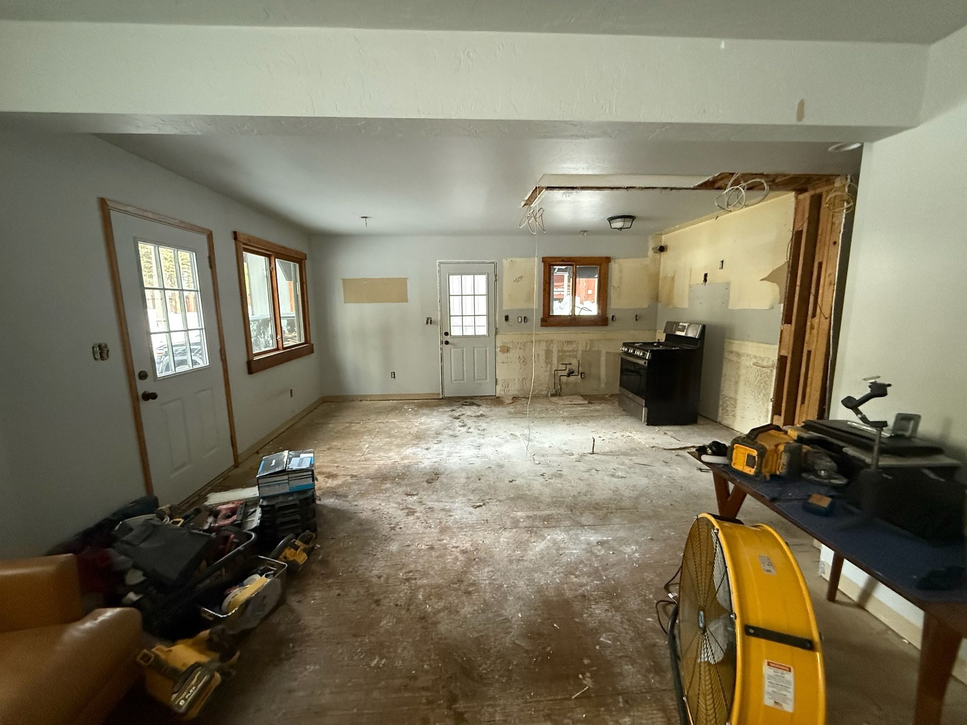 Before photo of a complete kitchen remodel