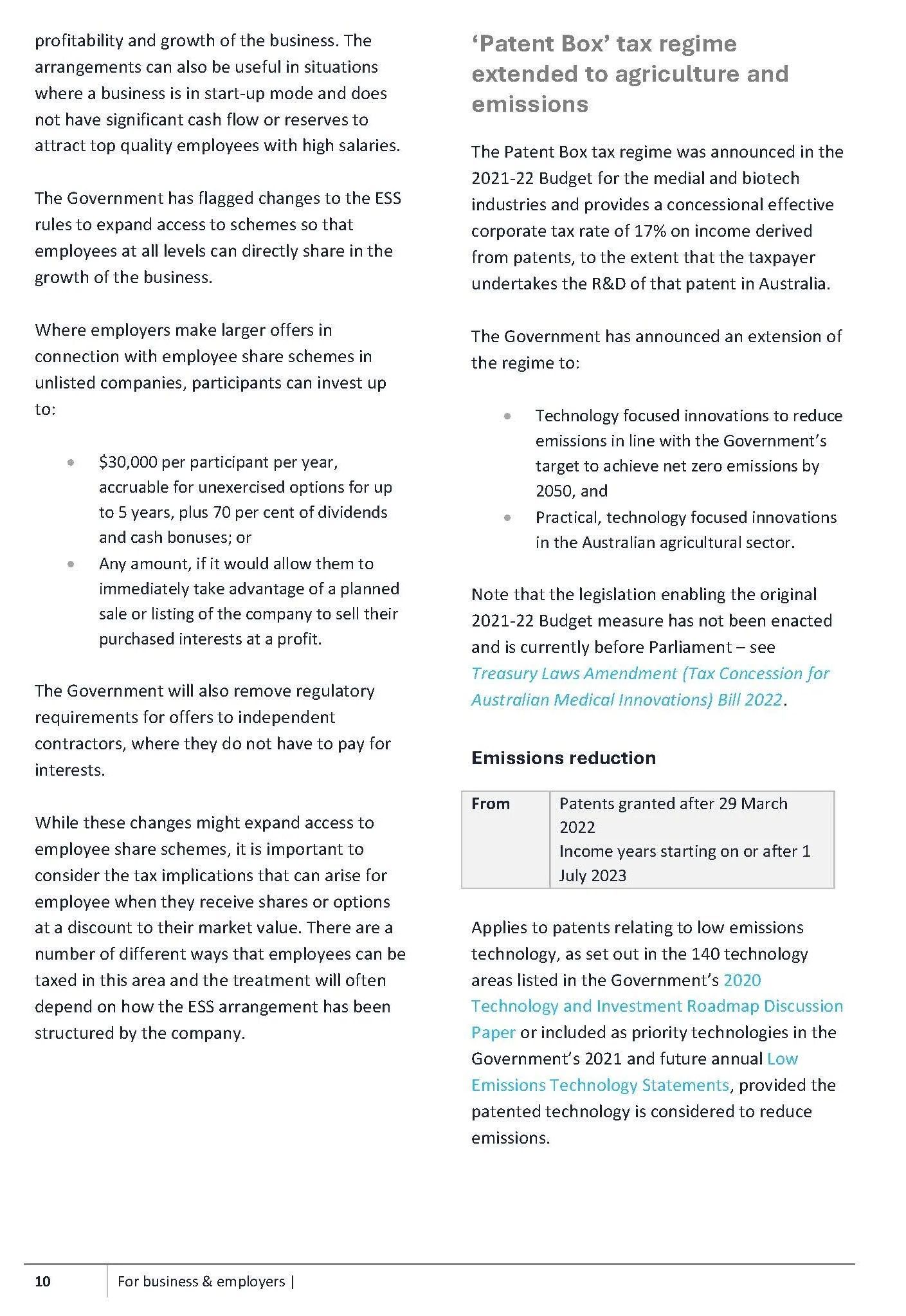 Text About Tax Changes Affecting Agriculture and Emissions, Plus a Table Outlining Key Dates — Wright Partners in Dubbo, NSW