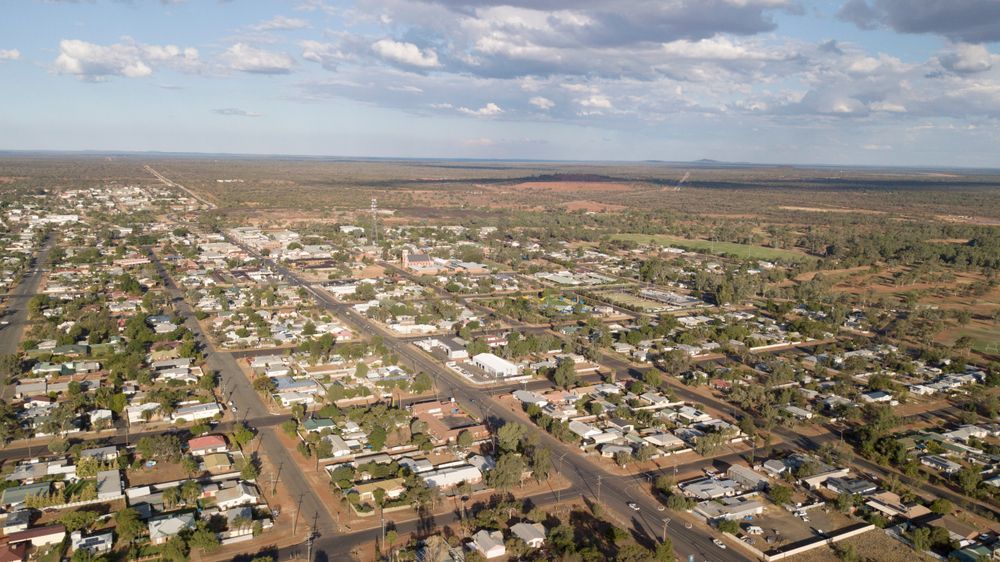 Aerial View of A Town in A Rural Area with Grid-Like Streets — Wright Partners in Cobar, NSW
