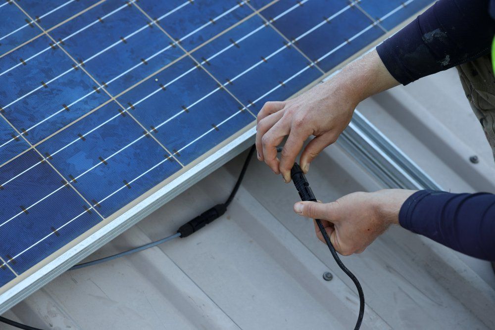 Power Solar Cell Connector on Roof Solar Panel — Solar Installations in Tamworth