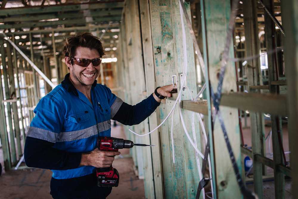 Electrician Smiling —  Local Electrical Contractors in Tamworth